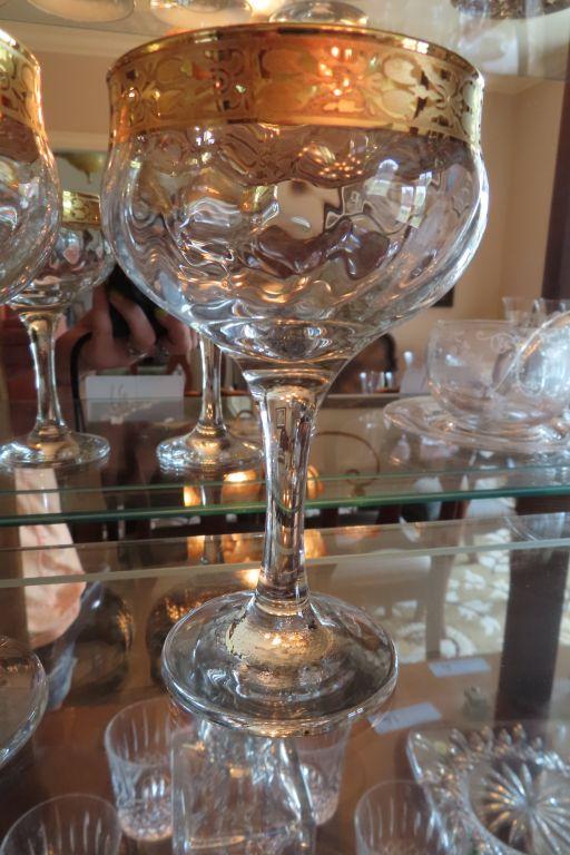 GOLD-RIMMED STEMWARE