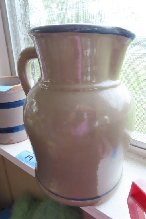 BBP FLORAL POTTERY PITCHER