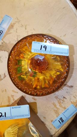 AMBER CANDY DISH