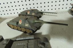 3 METAL TOY TANKS