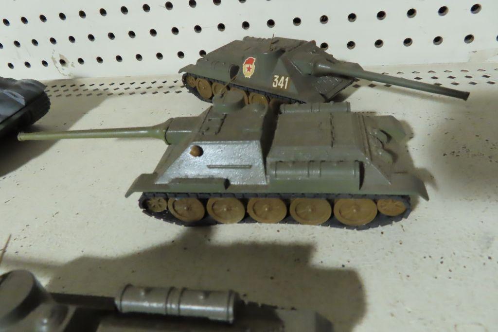 3 METAL TOY TANKS