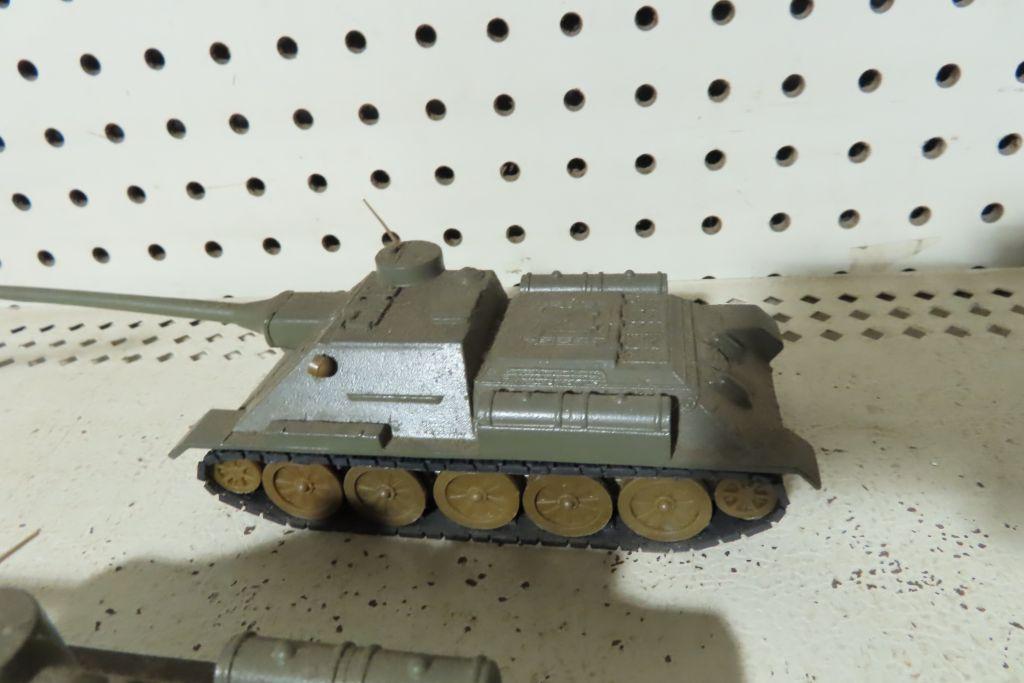 3 METAL TOY TANKS