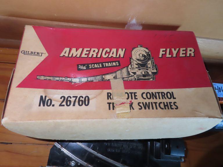 AMERICAN FLYER REMOTE CONTROL TRACK SWITCHES NUMBER 26760 WITH AMERICAN FLY