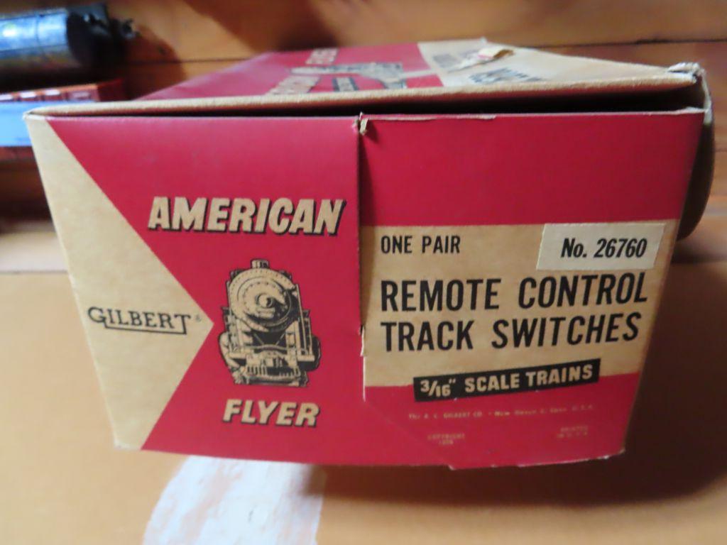 AMERICAN FLYER REMOTE CONTROL TRACK SWITCHES NUMBER 26760 WITH AMERICAN FLY