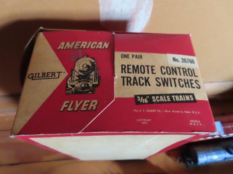 AMERICAN FLYER REMOTE CONTROL TRACK SWITCHES NUMBER 26760 WITH AMERICAN FLY
