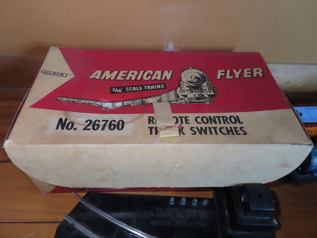 AMERICAN FLYER REMOTE CONTROL TRACK SWITCHES NUMBER 26760 WITH AMERICAN FLY