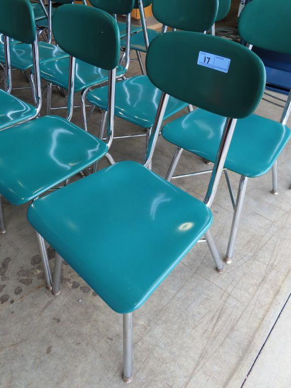 LOT OF 12 GREEN DESK CHAIRS