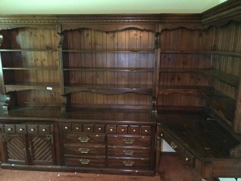 THOMASVILLE PINE BEDROOM DESK FURNITURE AND TWIN BED