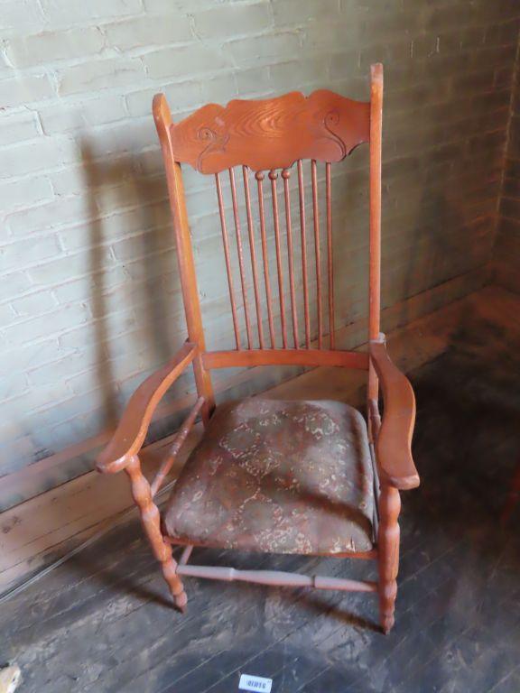 antique oak armchair