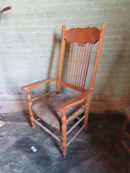 antique oak armchair