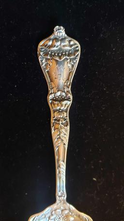 Sterling floral spoon monogrammed M