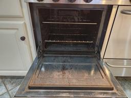 Five Star commercial stainless steel 6 burner gas stove...with double convection oven, double