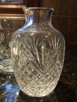 lot of two Waterford style vases