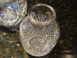 lot of two Waterford style vases