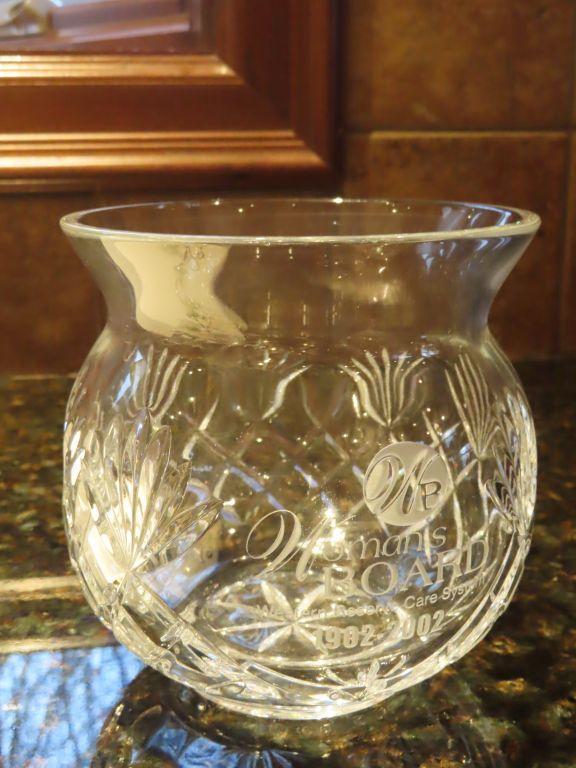 lot of two Waterford style vases