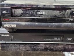 Toshiba VHS DVD player and Magnavox VHS player