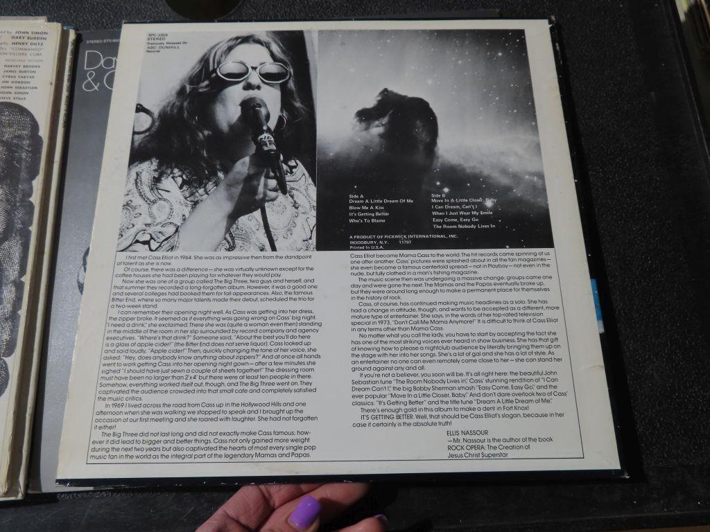 (6) The Mamas & The Papas, Mama Cass, and Dave Mason and Cass Elliott 33 record albums