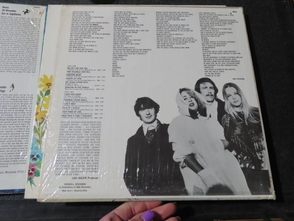 (6) The Mamas & The Papas, Mama Cass, and Dave Mason and Cass Elliott 33 record albums