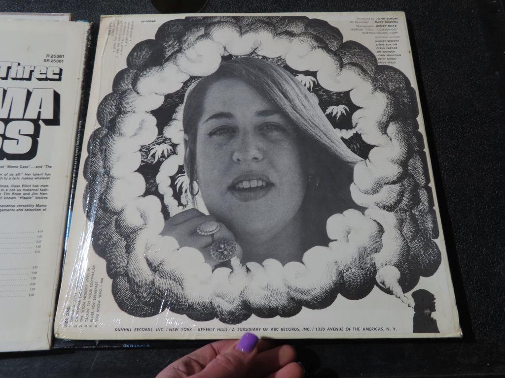 (6) The Mamas & The Papas, Mama Cass, and Dave Mason and Cass Elliott 33 record albums