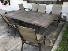PATIO TABLE AND (6) CHAIRS