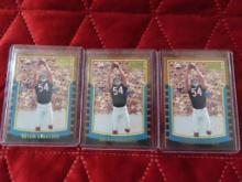Lot of three 2000 Topps Bowman Brian Urlacher rookie cards number 178