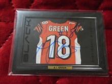 2013 panini AJ Green black autographed card number 78. 06 of 25