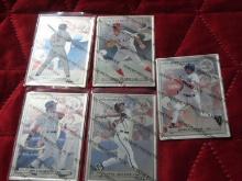 Lot of four 1996 Donruss steel baseball cards