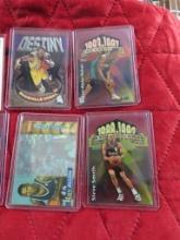 Lot of 10 assorted basketball cards in soft and hard plastic including Shaquille O'Neal