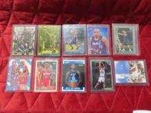 Lot of ten assorted basketball cards