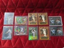 Lot of 10 assorted baseball cards including Ichiro Suzuki and Albert Pujols, 2001 Topps...Rookies of