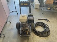 B.E. COMMERCIAL PRESSURE WASHER, HOSE AND 2 SPRAYERS
