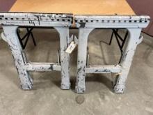 TWO WORK BENCH LEGS