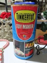The original Tinker toy construction set toy maker. Not complete.