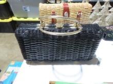 wicker purse by Dorette made in British Hong Kong
