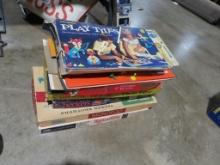 Lot of games including Monopoly, checkers, aggravation and others