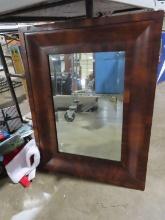 Antique mirror with wooden frame