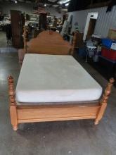Oak queen size bed