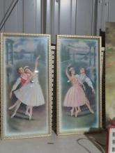 Pair of vintage 3D ballerina wall hangings by Philippe