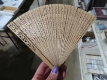 Wooden Oriental fan with box