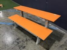 PLASTIC/WOOD FOLDING TABLE/BENCH