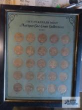 The Franklin Mint antique car coin collection wall hanging
