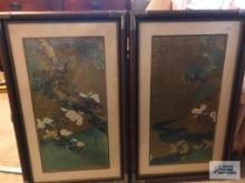 PAIR OF ORIENTAL STYLE PRINTS. NO SHIPPING!