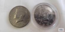 1973 and 1980 Kennedy half dollars
