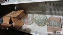Lot of two punch bowl sets with cups