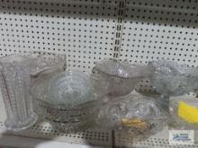 Lot of assorted clear glassware
