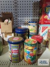 Lot of assorted advertising tins