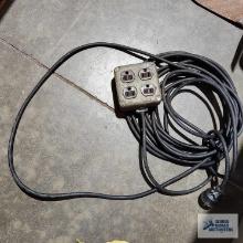 HEAVY DUTY EXTENSION CORD WITH ATTACHED OUTLET