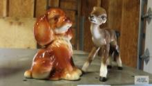 50s Puppy and fawn figurines
