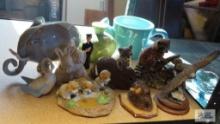 Assorted animal figurines and etc