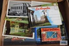 Vintage and antique postcards with Redwood Highway California photo folder and greetings from Los